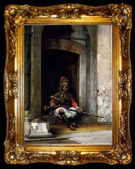 framed  unknow artist Arab or Arabic people and life. Orientalism oil paintings 146, ta009-2